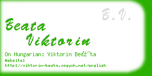 beata viktorin business card